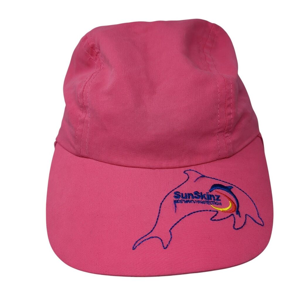 SunSkinz UV Protection Kids Trapper Hat Pink 1-6 Years Adjustable Embroidered